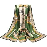 ANDANTINO 100% Pure Mulberry Silk Scarf 35" Large Square Lightweight Headscarf –Women’s Hair Wraps-With Gift Packed