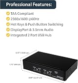 StarTech 4 Port DisplayPort KVM Switch w/ Audio USB Keyboard Video Mouse view 4