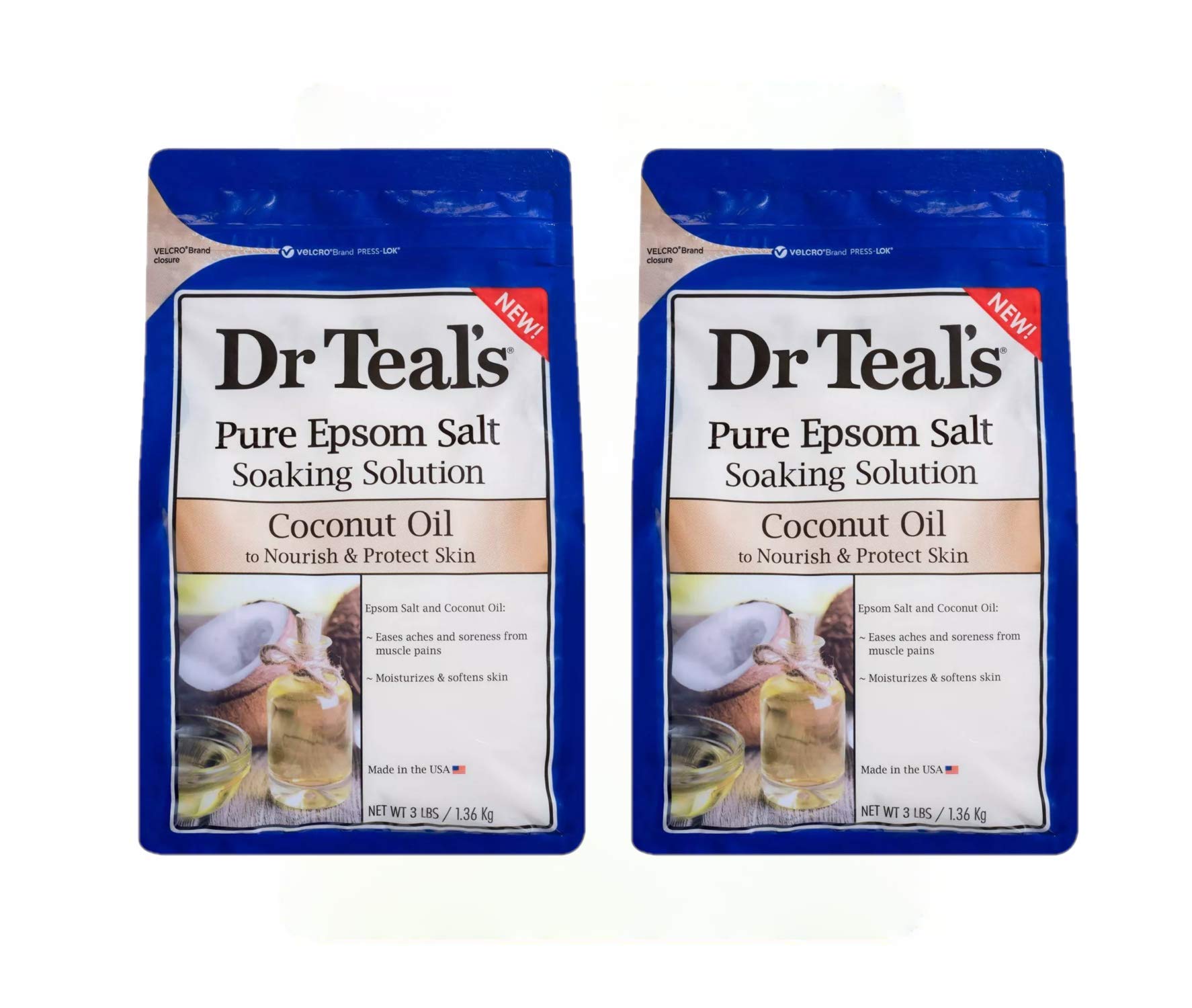 Dr Teals Coconut Oil Pure Epsom Salt Soaking Solution 3 Lbs Pack Of 2 Buy Online In Bermuda At Bermuda Desertcart Com Productid 42589334