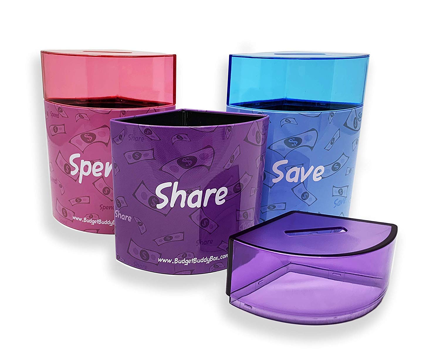 save spend share money box