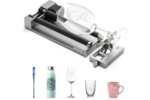 Genmitsu MD19 Rotary Roller Kit, 360° Y-axis Engraving Accessory for Kortek, Kiosk, L8 Engraver Machine, Rolling Block for Va