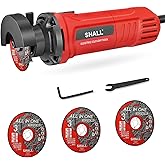 SHALL 3 Inch High-Speed Cut Off Tool, 3.5 Amp Metal Cutter Tool with 3Pcs Multifunctional Cutoff Wheels, 24000RPM Electricl M