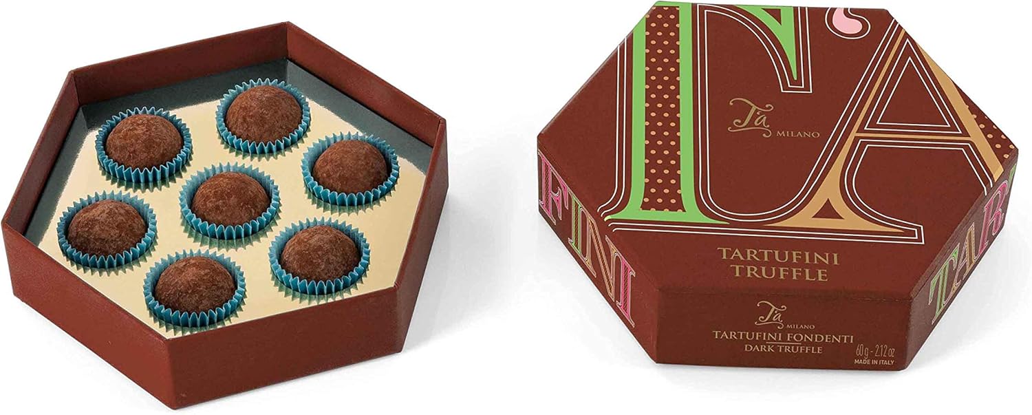 Ta Milano Caja Regalo con 7 trufas de Chocolate Negro - 60 gr: Amazon.es: Hogar