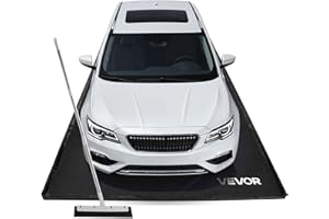 VEVOR Containment Mat, 8 ft 6 in x 20 ft, Non-Slip PVC Garage Floor Mat with a Cleaning Squeegee, Heavy Duty Durable Waterpro