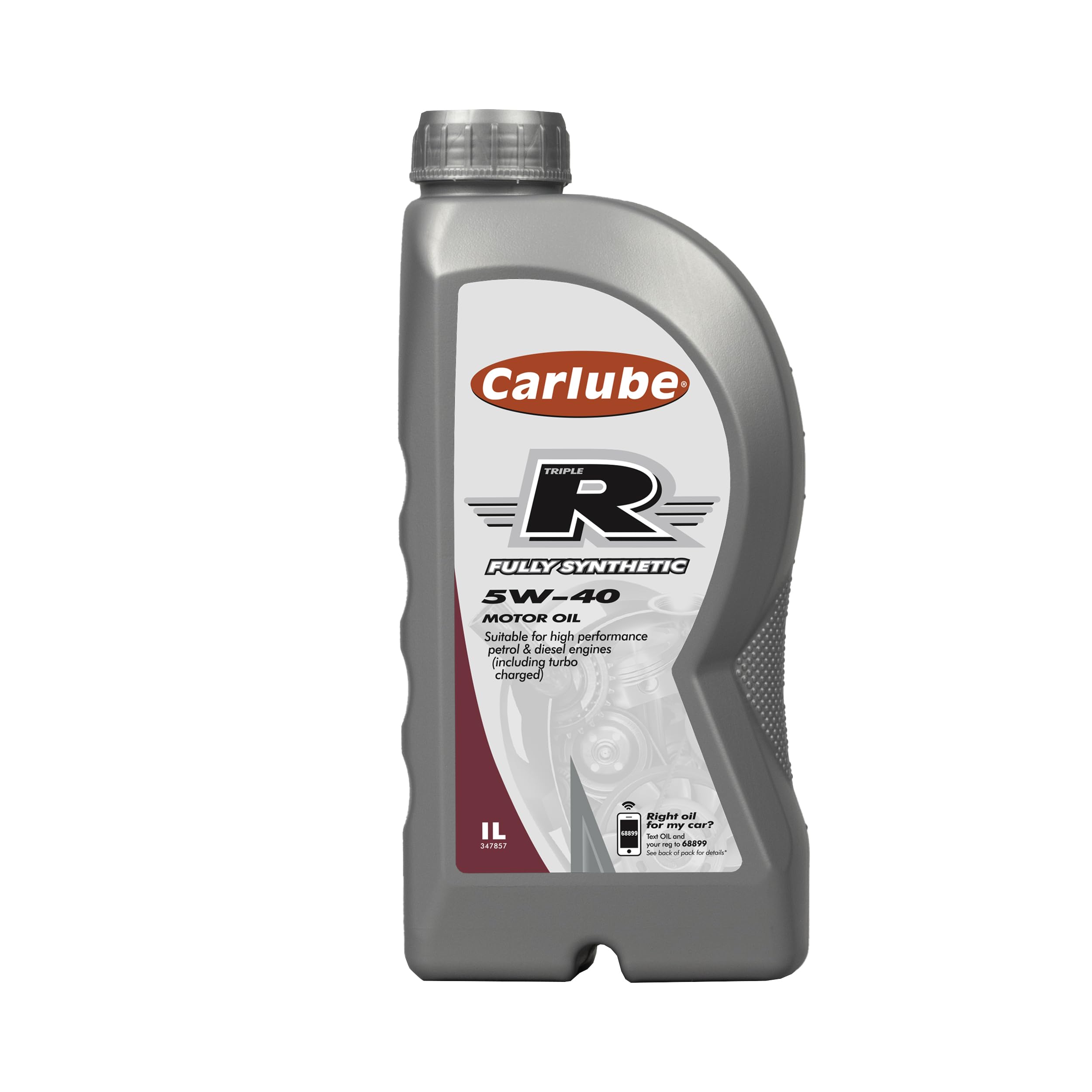 Carlube Triple R 5W40 Fully Synthetic Engine Oil 1 Litre - High Performance Low Ash Formula -ACEA C3 API SP