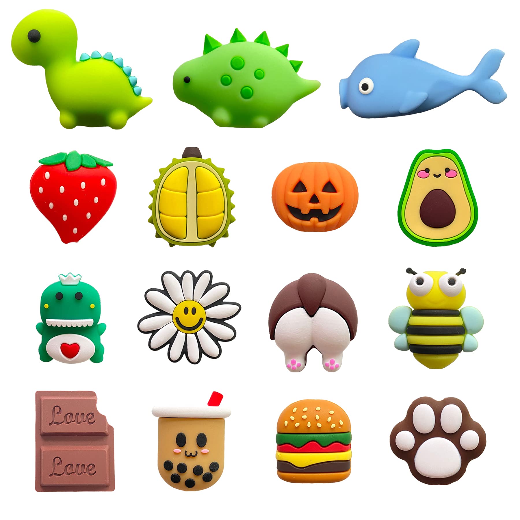 Photo 1 of ZAKVOOR 15 Pack USB Charger Protector, Cute Animal & Fruit Design, Protects & Decorates USB Cables, Compatible with Smartphones, Tablets & Computers