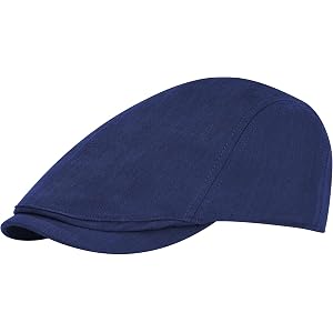 Flat Cap for Men Newsboy Caps Linen Mens Hats Golf Hat Irish Ivy Gatsby Cabbie Driving