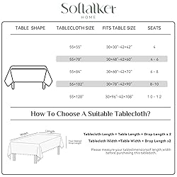 Softalker Checkered Tablecloth Rectangle, Heavy