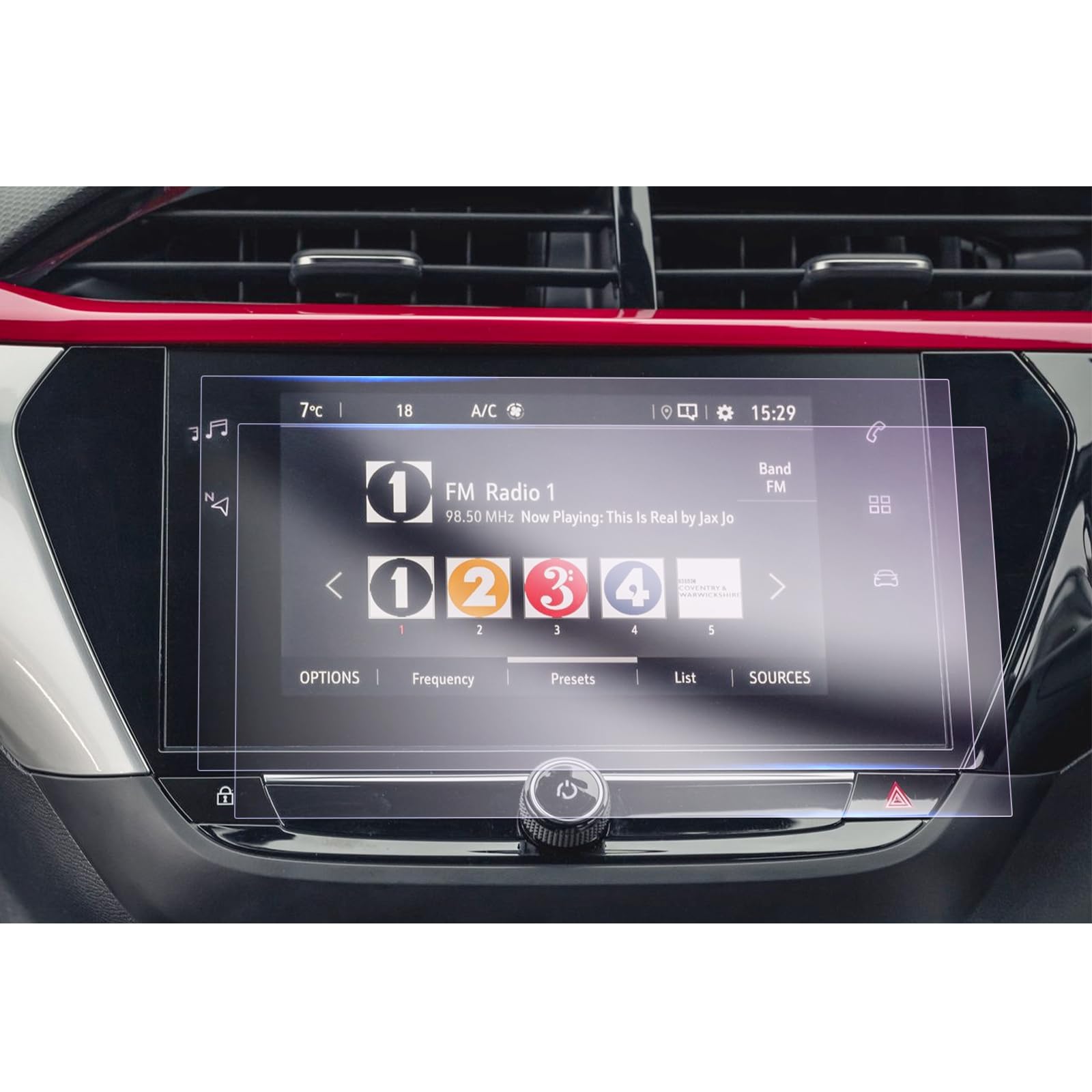 GAFAT [2 pc] Compatible with 7" Opel/Vauxhall Corsa F | Vauxhall Corsa-e 2020-2022 2023 Navigation Protective Film, Nano Screen Protector for 7" Multimedia Navi Colour Touch Screen, 6H Anti-Scratch