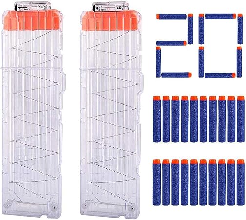 nerf 18 round clear magazine