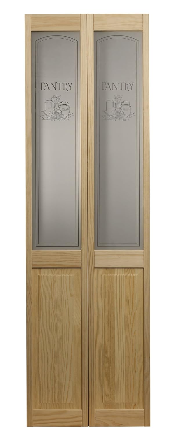 Pinecroft 864726 Pantry Half Glass Bifold Interior Wood Door 30