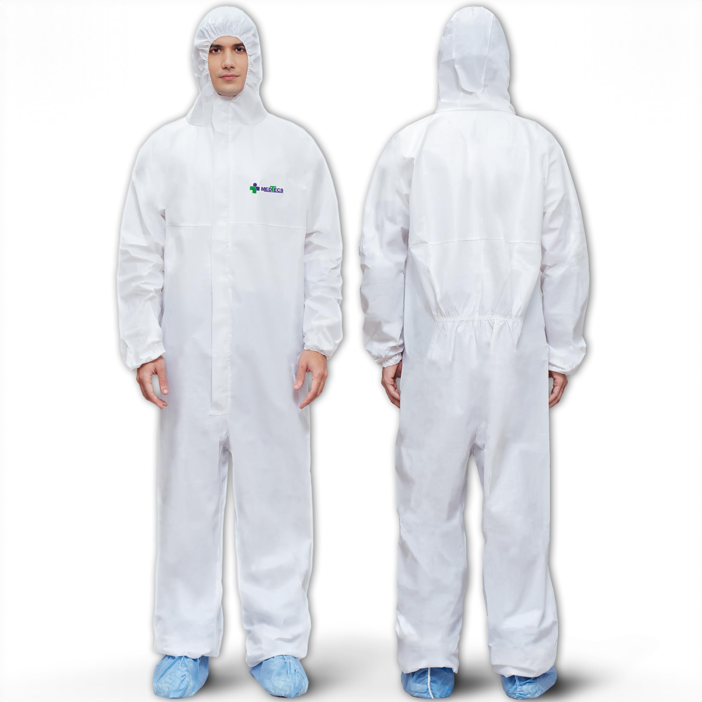Photo 1 of Medtecs Hazmat Suits - 6 Sizes Options - Disposable Coveralls Suit, Medical Protective Coverall PPE Hazmat Suits