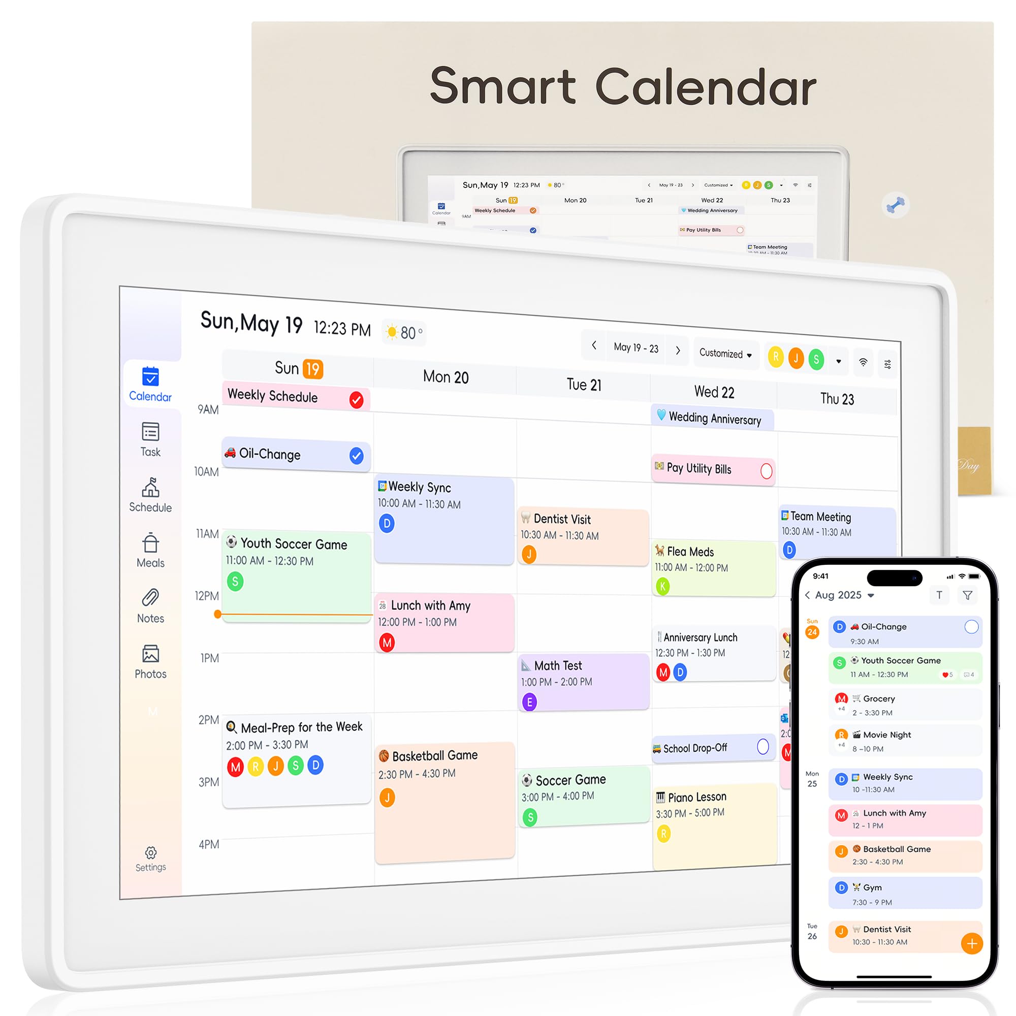 Photo 1 of 15.6" Digital Wall Calendar–2026 Smart Digital Calendar Planner w/Touchscreen Chore Chart, Meal Planner & Calendar Sync – Ideal Thanksgiving, Christmas & New Year Gifts for Moms, Parents & Families