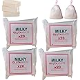 Milky Gluta White Soap 20x, Milky Gluta White Soap, Milky GlutaSoap, Glutamilk Soaps, Moisturizing, Gentle Cleansing, Exfoliate, For Face,Body and Hand Cleaning (4PCS)