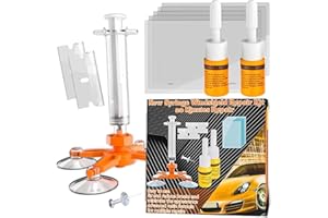 BLUTOKS Upgraded Windshield Repair Kit for Chips and Cracks – Instant Fix for Chips, Cracks, and Bullseyes, High-Pressure Resin Injection Glass Windshield Crack Repair Kit for Long-Lasting (Orange)