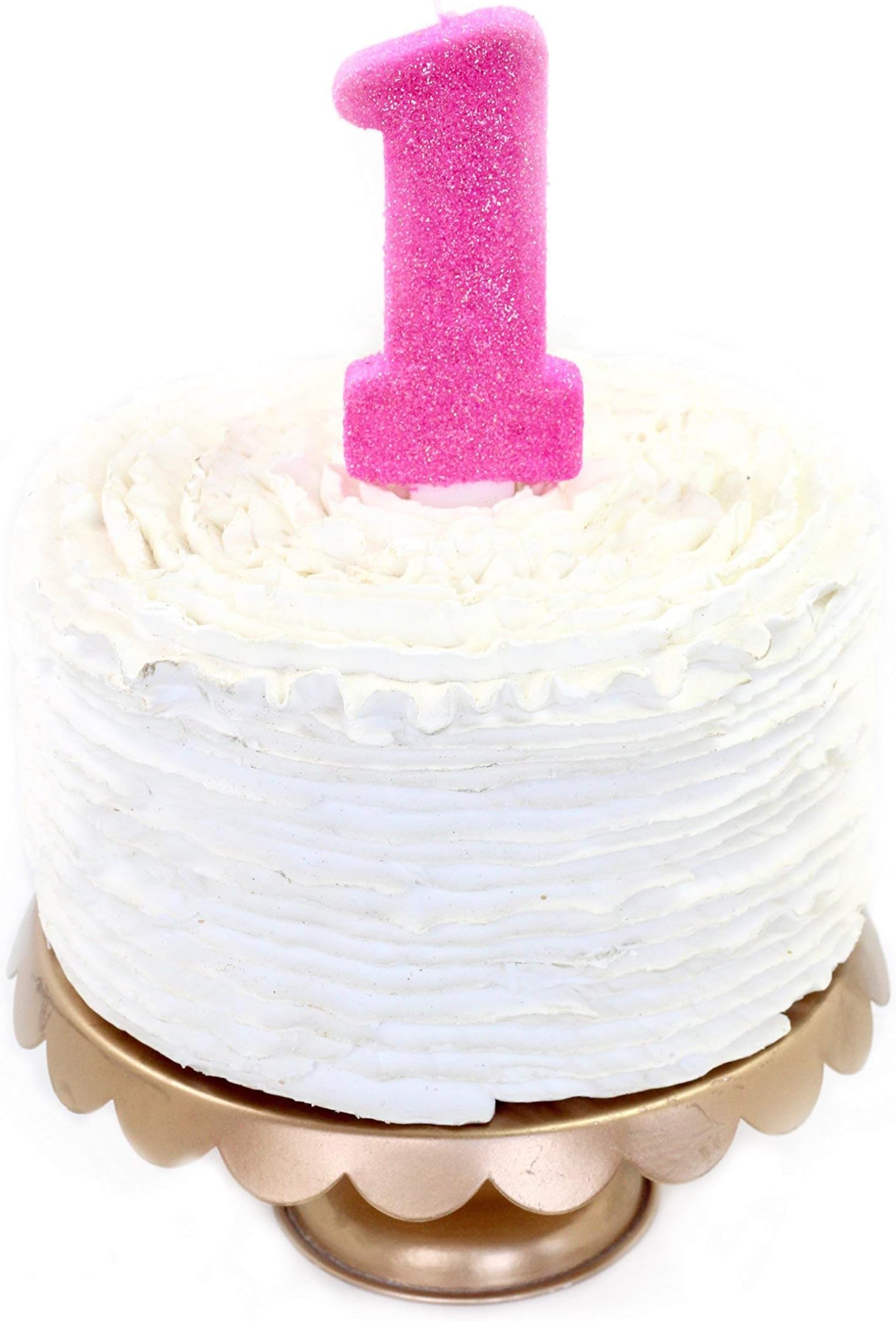 5" Hot Pink Number 1 Candle