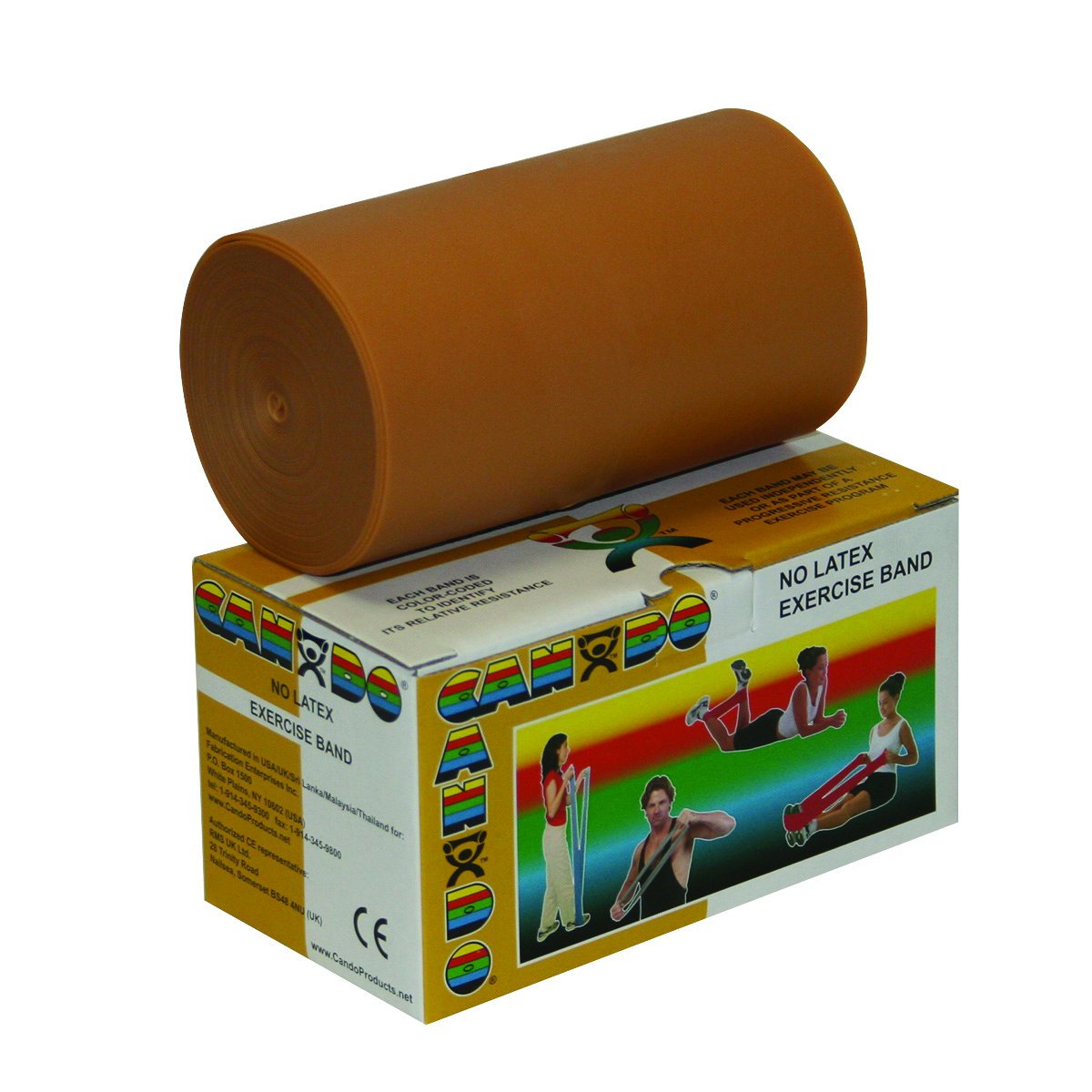 CanDo Resistance band LATEX-free / training band / gymnastics band - 5.5 m - gold (ultra strong) - alternative to dumbbells โ image 1