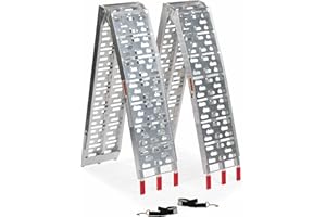 Titan Ramps 7.5' Portable ATV Ramps 1500 lb Capacity Aluminum Loading Ramps for Pickup Trucks Folds to 45.5" L, Anti-Slip Plate Surface