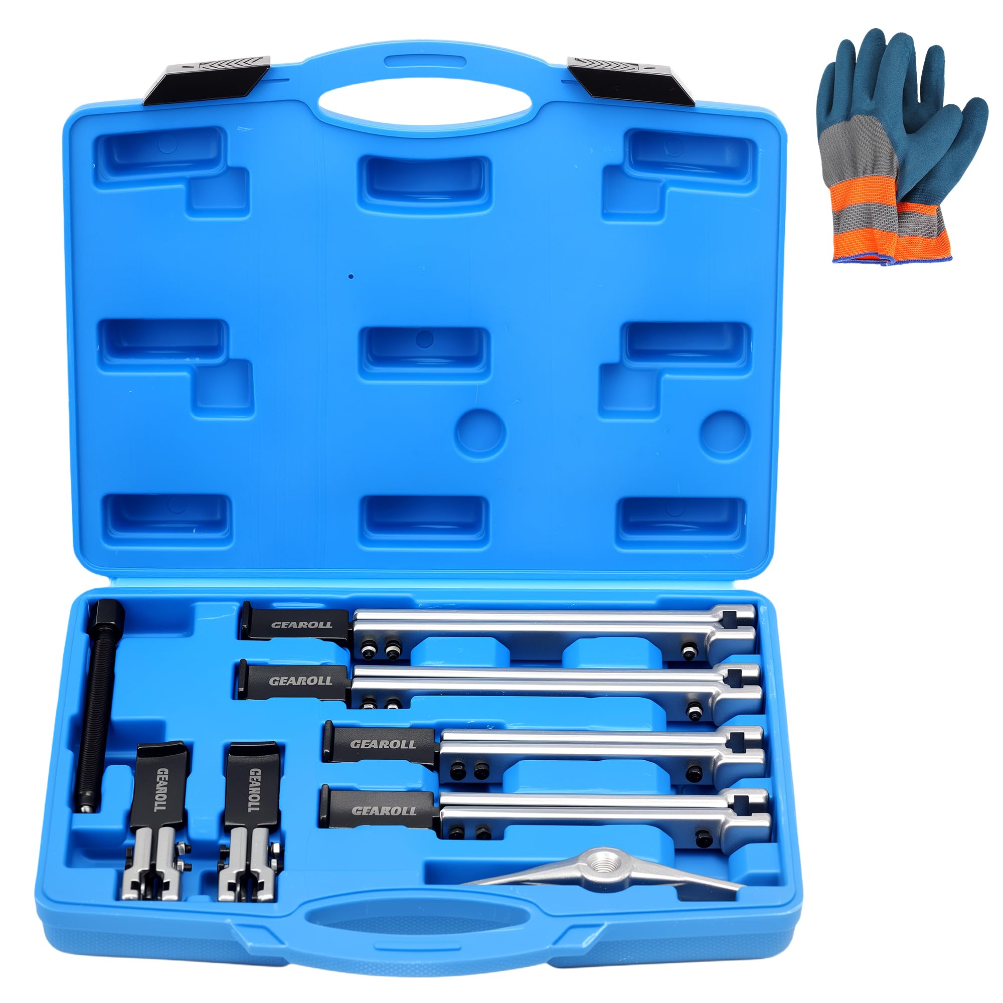 Photo 1 of GEAROLL 3 in 1 Gear Puller Set, 8pcs 2 Jaw Bearing Flywheel Puller Kit with Reversible Jaws, Cr-V Steel Heavy Duty Pulley Puller Tool for Pulley Gear Bearing Flywheel Removal