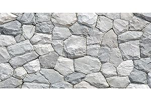 AWERT 30x18 inches White Stone Aquarium Background Rocky Fish Tank Background Rock Terrarium Background Durable Polyester Background