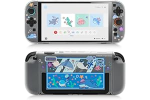 GeekShare Slim Cover Case Compatible with Switch 2, Shock-Absorption and Anti-Scratch PC Cover Skin for Switch 2 Game Console - Shark Party
