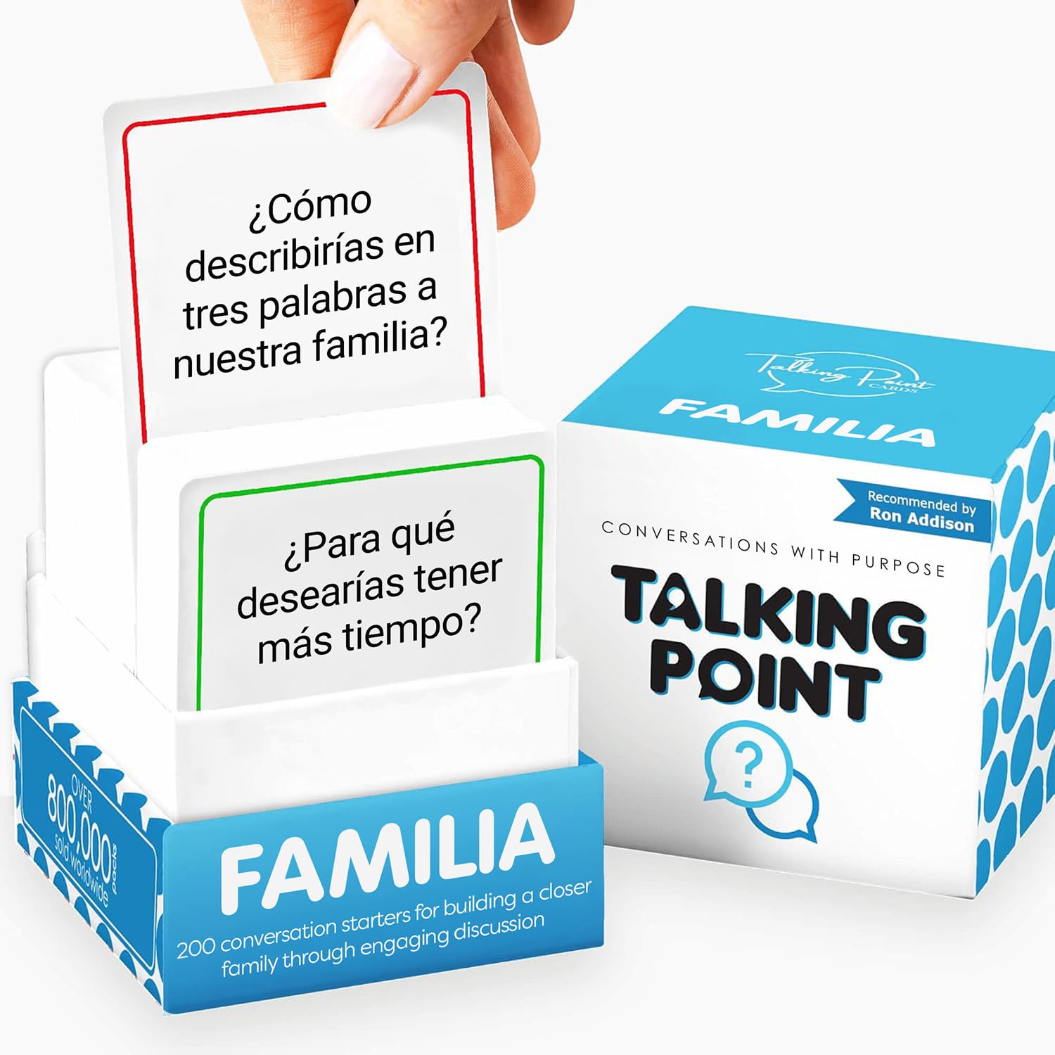200 Family Conversation Cards - Familia en español - Put Down The Phones & Connect with Family - Get to Know Each Other Better with Meaningful Talk - Great for Dinner Table & Road Trips - Spanish