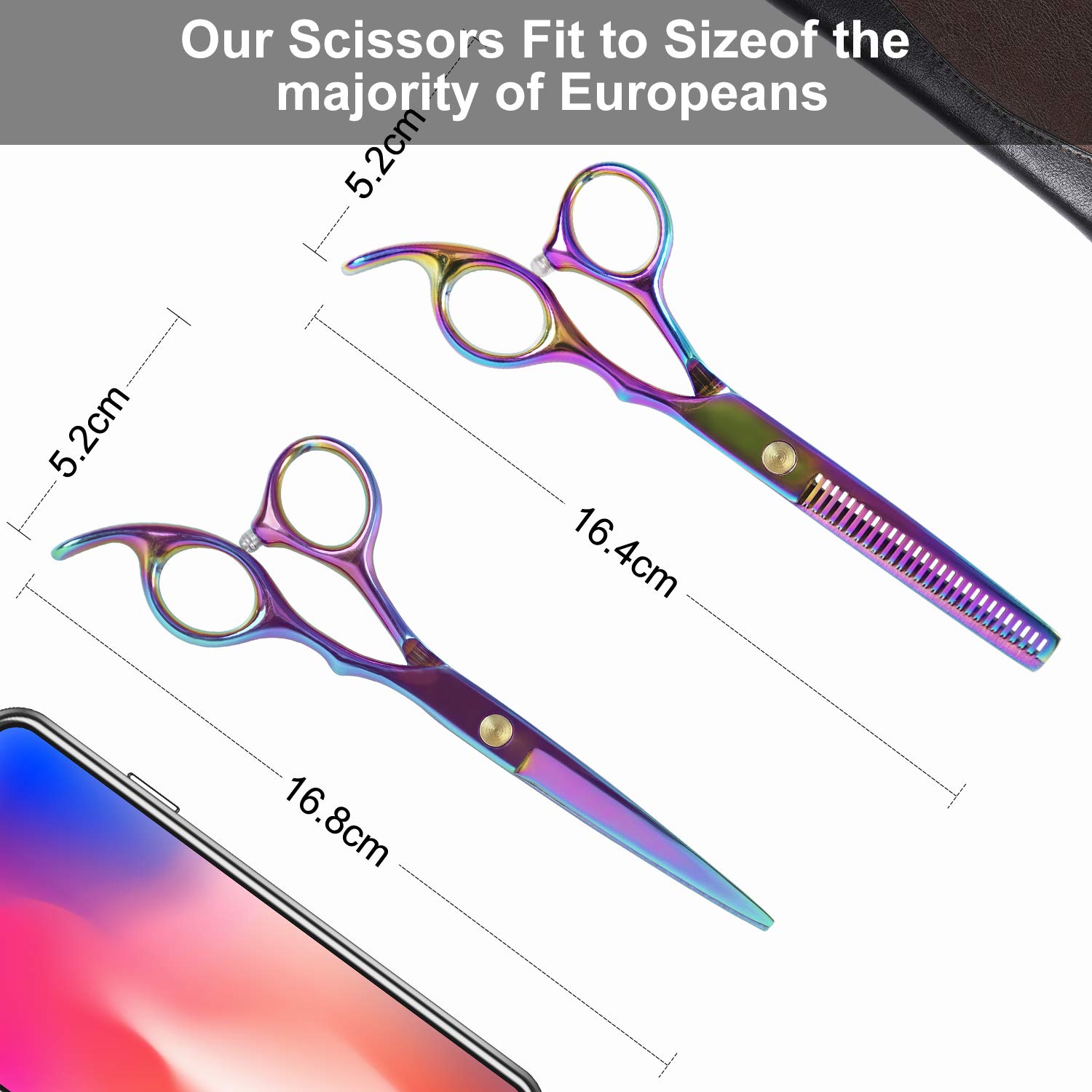 Professional Hair Cutting Scissors Set - Mansso 9 Pcs Hairdressing Scissors Kit, Hair Cutting Scissors, Thinning Shears, Hair Razor Comb, Clips, Scissors cloth, Leather Scissors Case, Professional Barbe : Beauty