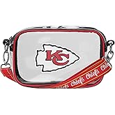 FOCO NFL Womens NFL Team Logo Stripe Clear Crossbody Bag