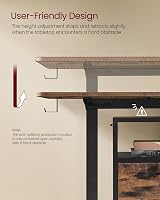 VASAGLE Electric Standing Desk 60x120 cm 72-120 cm 4 Memory Heights Rustic view 6