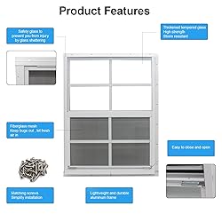 NeatiEase 2 Pack Shed Window, 24" x 36" Flush Mount