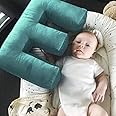 MOMAID Velvet Letter Shaped Pillow Soft Initial Throw Cushion Decorative Alphabet Room Decor(Green, Letter E)