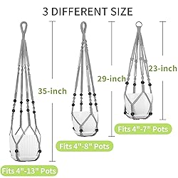 IDEEEPAN 3 Pack Macrame Plant Hanger