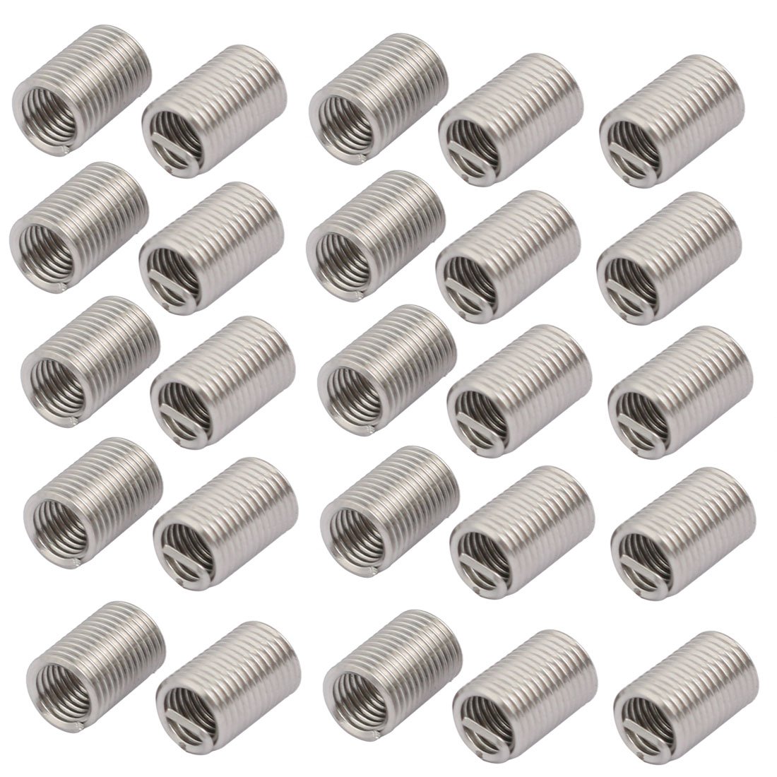 sourcingmap #10-32x0.57" 304 Stainless Steel Helical Coil Wire Thread Insert 25pcs