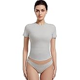 Abonlen Crewneck Short Sleeve T Shirts for Women Fitted Basic TeesY2k Going Out Tops