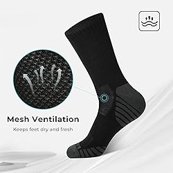 BAMBOO COOL Men's Crew Socks Athletic Running