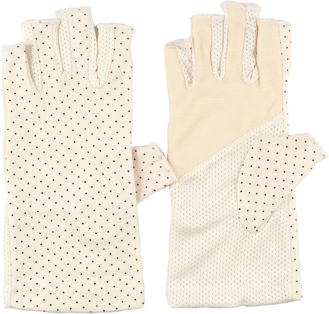 Womens Sunscreen Fingerless Gloves UV Sun Lightweight Cotton Driving Gloves