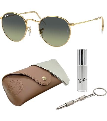 Amazon.com: Ray-Ban RB3447 ROUND METAL CHROMANCE Sunglasses w