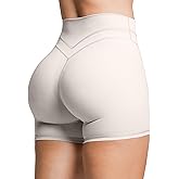 Unthewe Womens Workout Gym Shorts High Waisted Butt Lifting No Front Seam Biker Yoga Shorts