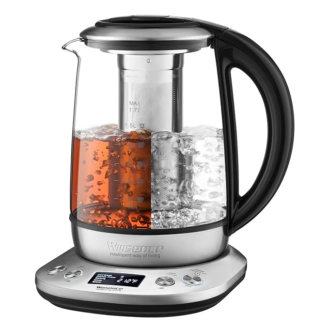 Electric Kettle, Willsence Electric Tea Kettle Stainless Steel Glass