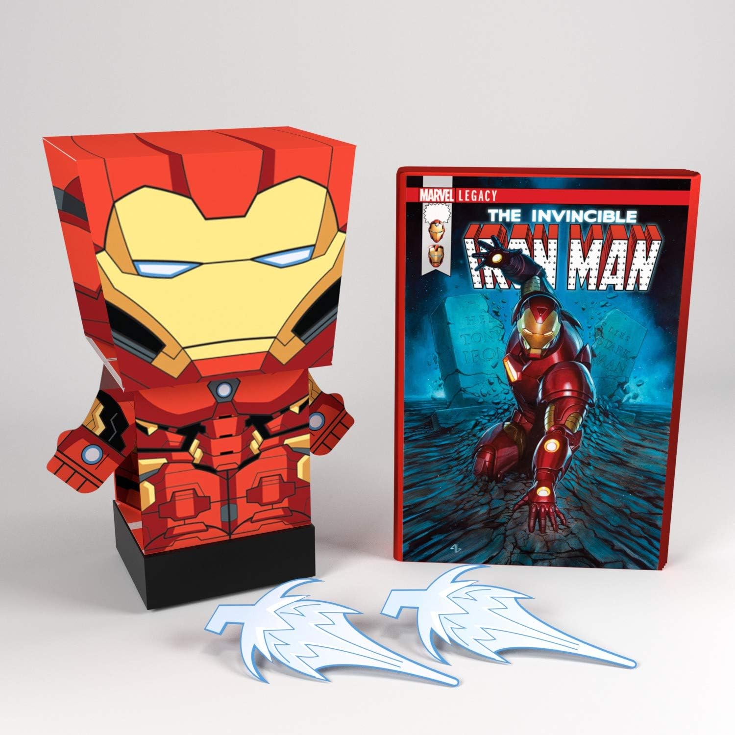 Far Out Toys Marvel Pulp Heroes Snap Bots | Iron Man Bot with Awesome Comic Book Packaging! | The Next Generation of 3D Collectibles, for Ages 4 and Up (45051)