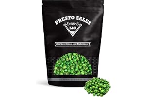 Green Peas, Fried with salt, All ages friendly, Excellent Source of Protein, High in Fiber, Salad favorite, Vegetable benefits, Packed in a resealable pouch bag of 5 lbs. (80 oz.) by Presto Sales LLC
