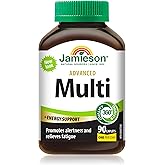 Jamieson Advanced Multivitamin with Energy Support, With 100 mg Natural Caffeine, Supports Immune Health, and Overall Wellnes