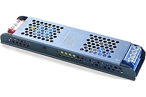 SUCIKORIO Ultra Slim LED Transformer outputs 24V DC, 12.5A at 100-265V AC - Quiet Constant Voltage Led Driver for Led Strip Lights