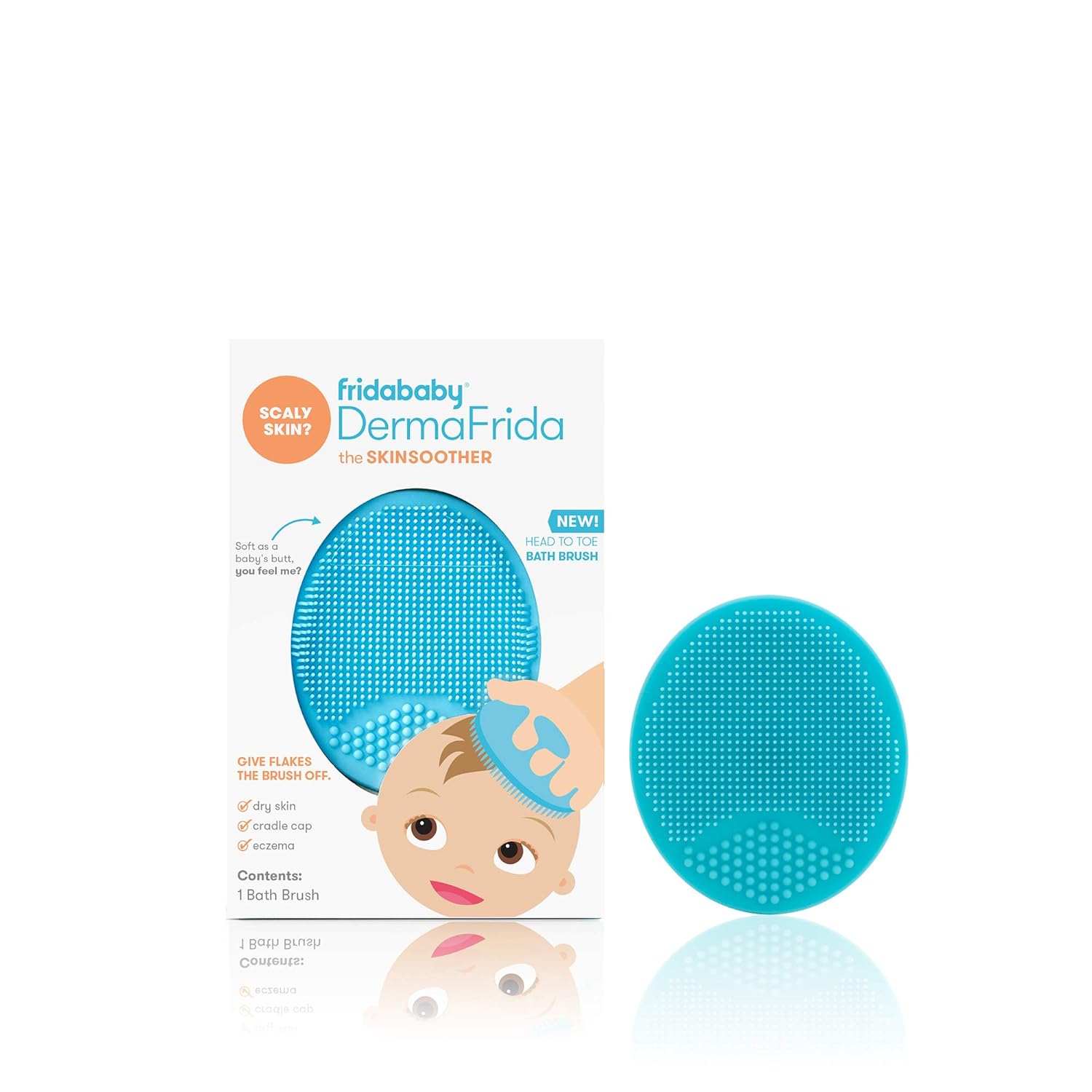 fridababy dermafrida the skinsoother silicone bath brush