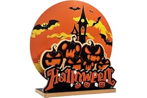 SFDHVCF Halloween Decorations Gifts Halloween Decor Indoor Party Spooky Pumpkin Decorations Ghost Desk Decor for Home Room Bedroom Farmhouse Office Tiered Tray Table Centerpieces 3PCS - Castle