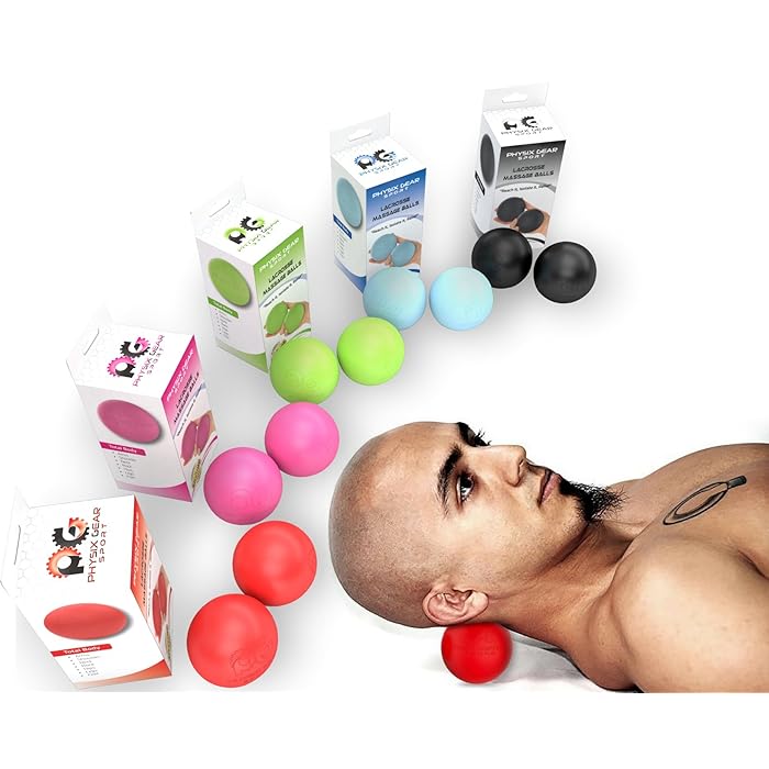 Buy Physix Gear Massage Balls Spiky or Lacrosse Ball Roller Set for