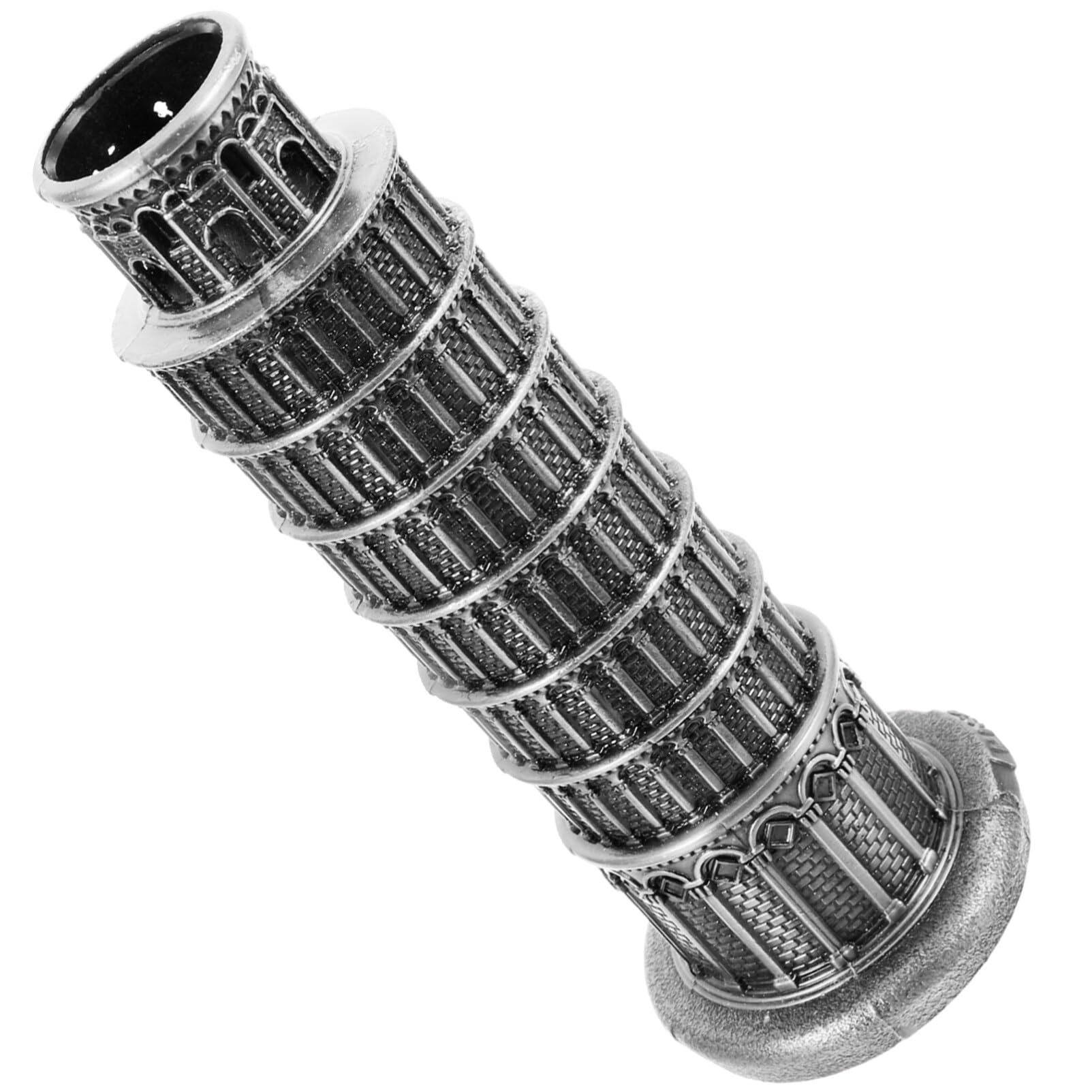 Baluue Leaning Tower of Model Alloy Architectural Figurine for Home Decoration Vintage Craftsmanship for Office Cafe and Garden Decor