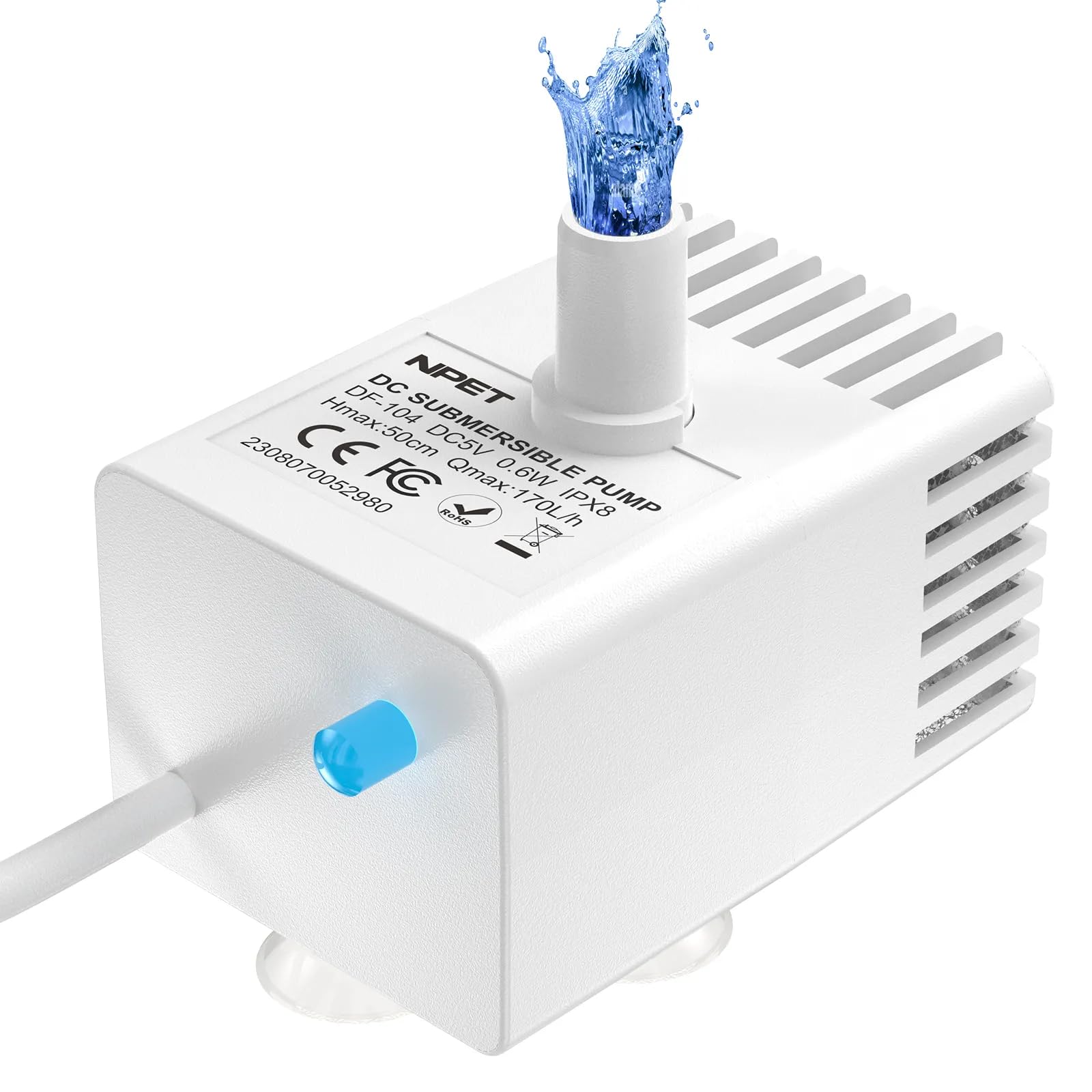 Photo 1 of NPET Pet Water Fountain Water Pump with LED Light for WF020/WF050/WF210 Cat Fountain