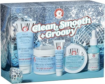 First Aid Beauty Clean Smooth Groovy Gift Set 5 FAB Skincare Products Sensitive
