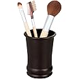 iDesign - 26181 Olivia Metal Tumbler, Makeup Brush Holder and Toothbrush Cup for Bathroom, Countertop, Desk, Dorm, College, and Vanity, 3.25" x 3.25" x 4.25", Bronze